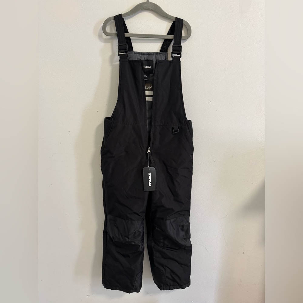 New kids boy girl Black snowsuit insulated waterproof Snow Bib Overalls size 5T
